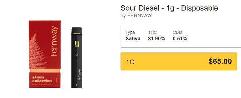 Sour Diesel - 1g - Disposable